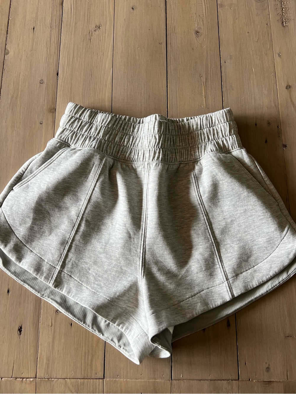 Abercrombie & Fitch Light Gray Athletic Lounge Shorts - Picture 2 of 5